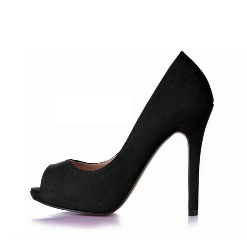 

women sexy high heels shoes woman wedding slip on peep toe pumps party dress valentine shoes zapatos mujer tacon plus size 43