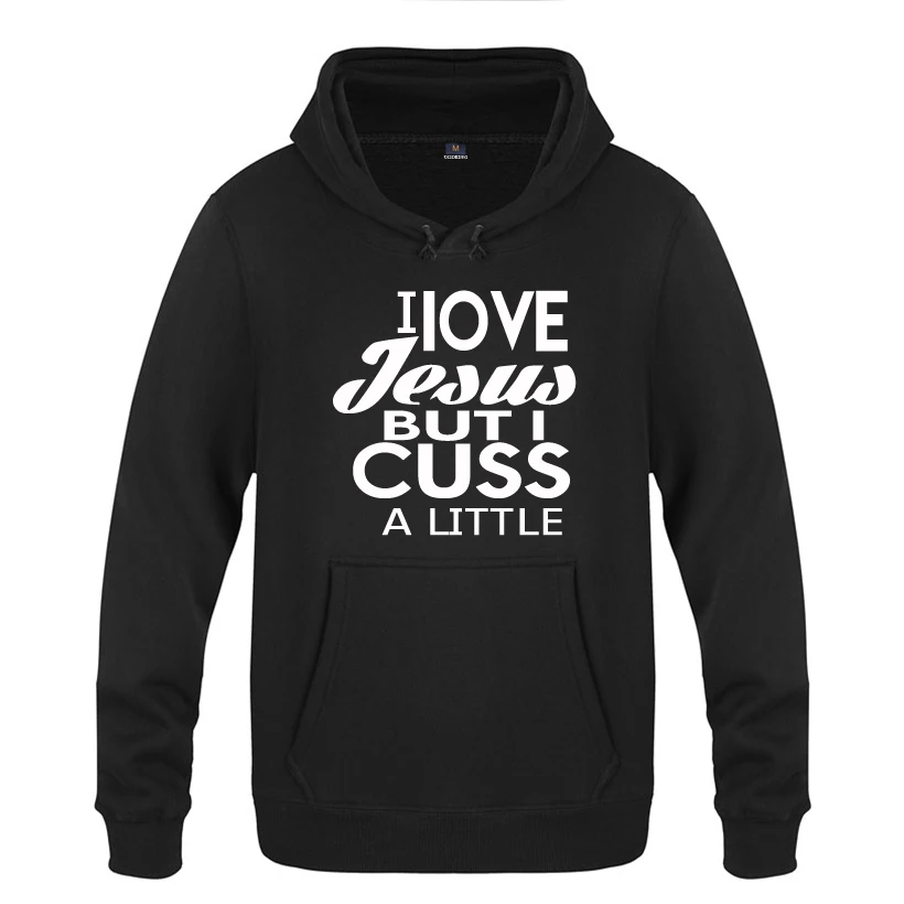 cheap I Love Jesus Religous Creative Novelty Sweatshirts Men 2018 Mens Hooded Fleece Pullover Hoodies