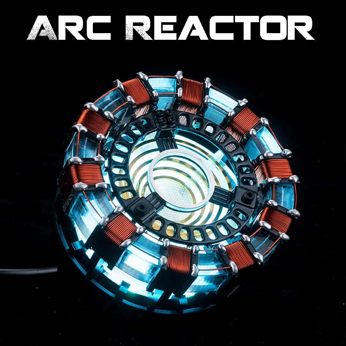 1:1 Scale For Iron Man Arc Reactor Need To Assemble Reactor Diameter Of 8cm With LED Light Action With English Manual