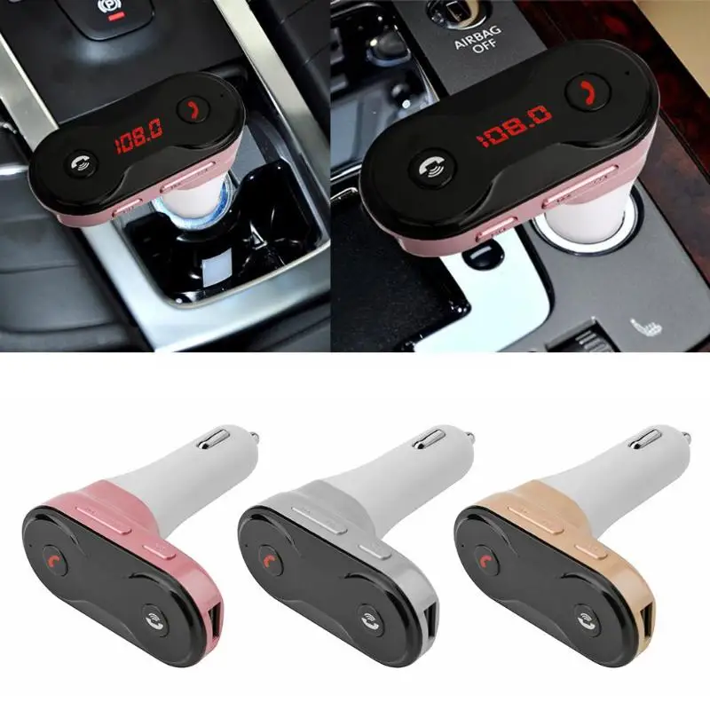 

C8 Wireless FM Transmitter Receiver Bluetooth Car Kit Car Charger Cigar Lighter AUX Music MP3 Player Support TF Card