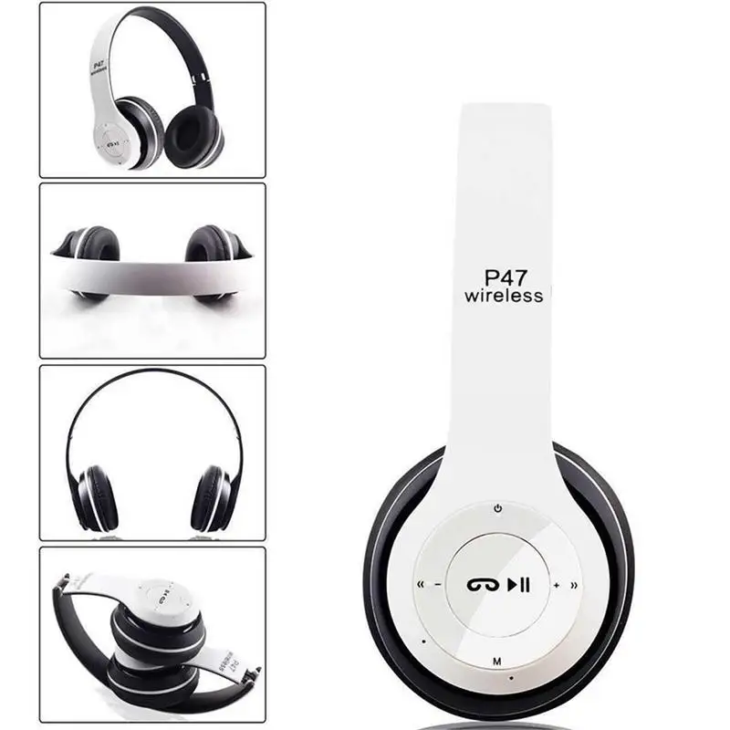 

Stereo Bass P47 Head Mounted Bluetooth Headphone Music Accessories Innovative With TF Radio Reception Headset Wireless With Mic