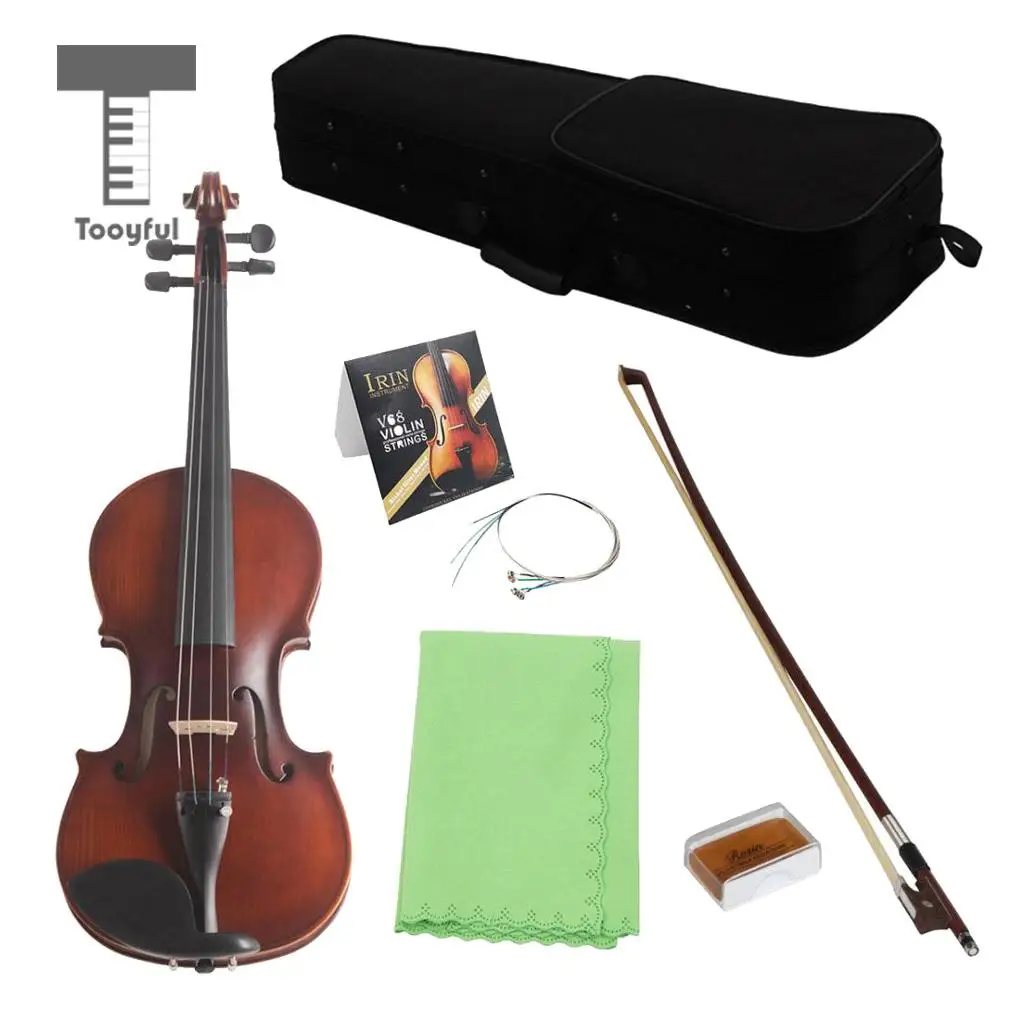 

Tooyful Violin Fiddle Set Violin Bow Rosin Storage Bag String Fittings for Students