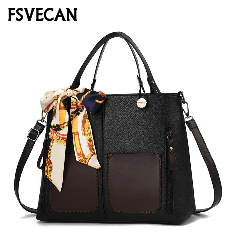 

FSVECAN Brand Women Hand Bag Elegant Scarves Female Leather Messenger Shoulder Bag High Quality Fashion Totes Sac A Main 2018