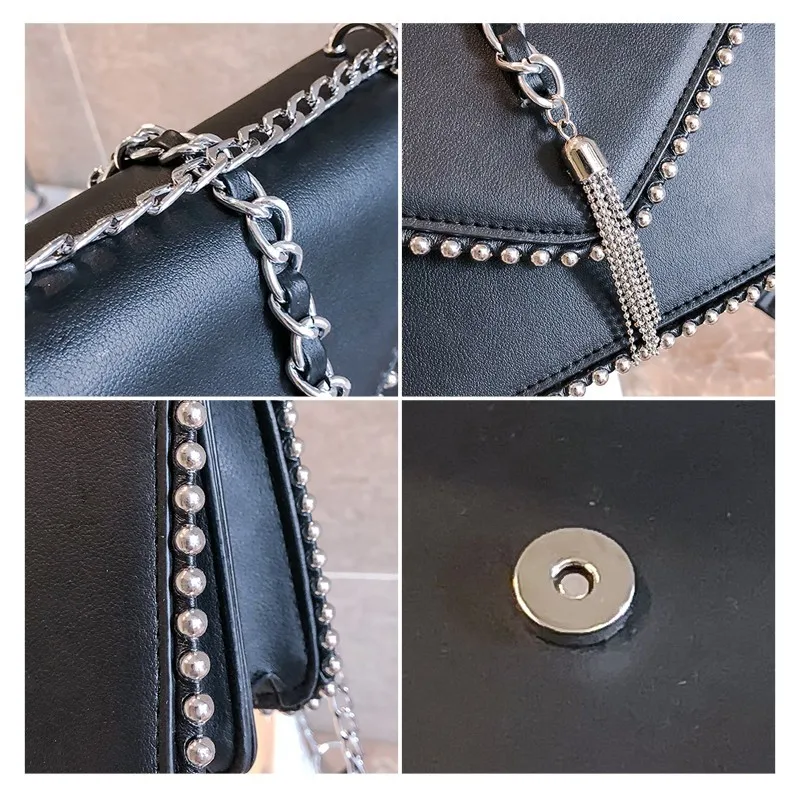 Herald Fashion Женская сумка мессенджер с кисточкой качественная кожаная женская через