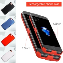 Тонкая батарея зарядное устройство чехол для iPhone6/6s/7/8 Max внешний блок питания зарядный Чехол Поддержка аудио для 6 p/7 p/8 p Задняя крышка батареи