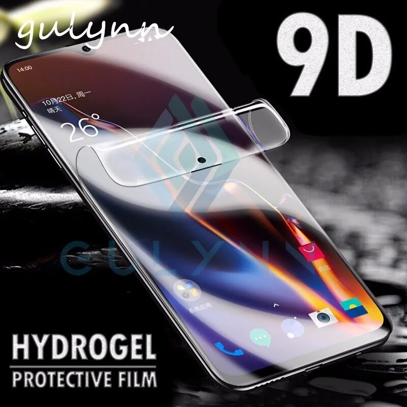 Изогнутая мягкая Гидрогелевая пленка 9D для Oneplus 6 5T 5 Взрывобезопасное стекло 6T 8 7 T