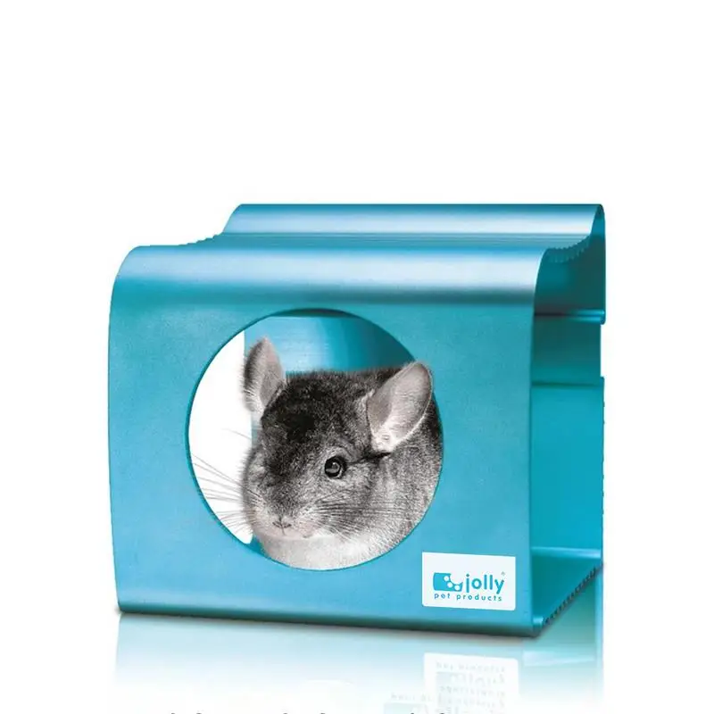

Small Pet Summer Cooling House Small Pet Aluminum Alloy Heat Absorption Room Small Pet Hanging Bed Chinchillas Hamster Blue Home