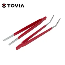 TOVIA пинцеты для электроникипинцет керамика 2 шт. антистатические точность промышленные Пинцет Комплект Pinzas Pincet Нержавеющая сталь ОУР Пинцет ремонт электроники инструменты