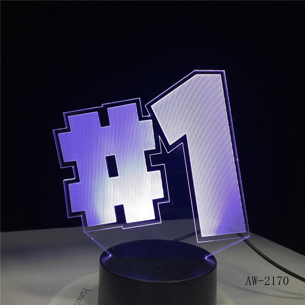 Светодиодная настольная лампа 7 цветов меняющая цвет с USB подсветкой