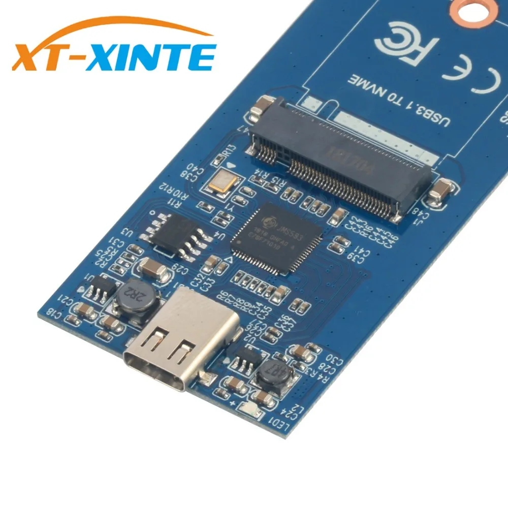 XT-XINTE NVMe PCIE USB3.1 HDD корпус M.2 для usb type C 3,1 M ключ SSD корпус для жесткого диска внешний мобильный ящик