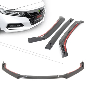 

3PCS Car Front Bumper Lip Trim Around Grill Below Lip Cover Protector For Honda Accord 2018 New