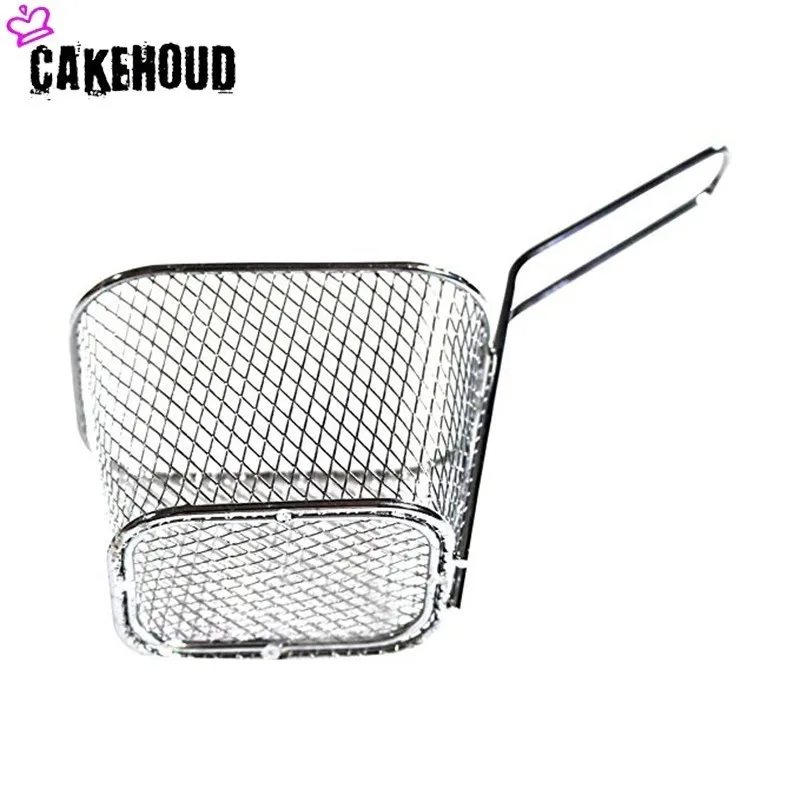 CAKEHOUD корзина для жарки во фритюре квадратная сетка для картофельных чипсов введение посуда съемная ручка сетка сковорода