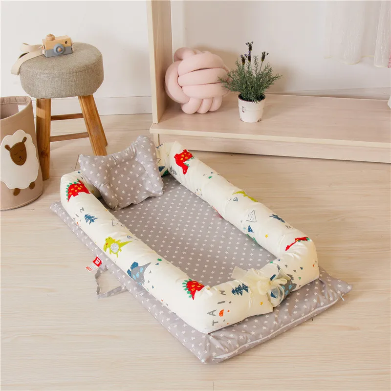 

Baby Nest Bed Crib Portable Removable And Washable Baby Crib Travel Bed For Children Infant Kid Cotton Cradle For Newborn Bumper
