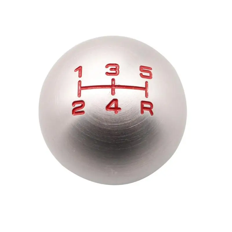 Velocidad de 5/6 velocidad redondo de plata de cambio de engranaje de mando para Civic Fit Crider Ciimo de transmisión Manual pomo palanca -Con tornillo