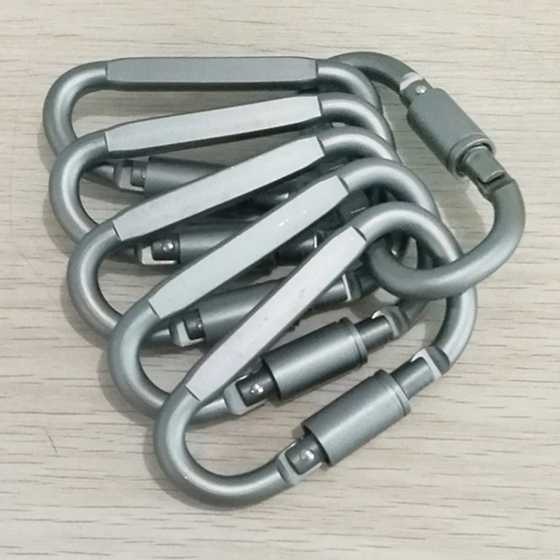 

10PCS Alloy Safety Buckle Climbing Hook Camping Hiking Outdoor Buckles Tools