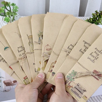 

20 pcs/lot Beautiful Kids Stationery Child Daily Lift Office Lomo Card Business Letter Student Supply Kraft Paper Envelope