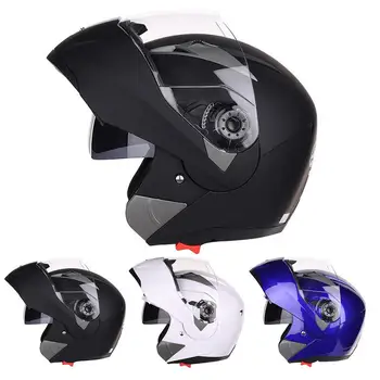

Outdoor Sport Bicycle Riding Helmet Unveiled Helmet Double Lens Electric Men's Anti-Fog Four Seasons Helmet Cycling Equipment