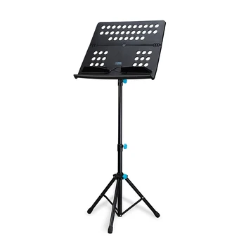 

Folding Portable Sheet Music Stand Shelf Kit 3-Level Adjustable Height with Carry Bag Black