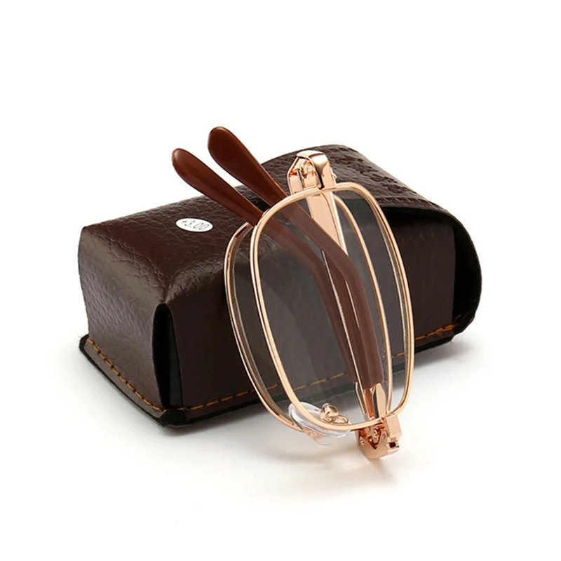 

Oulylan Women Men Metal Folding Reading Glasses With Case +1.00 +1.50 +2.00 +2.50 +3.00 +3.50 +4.00