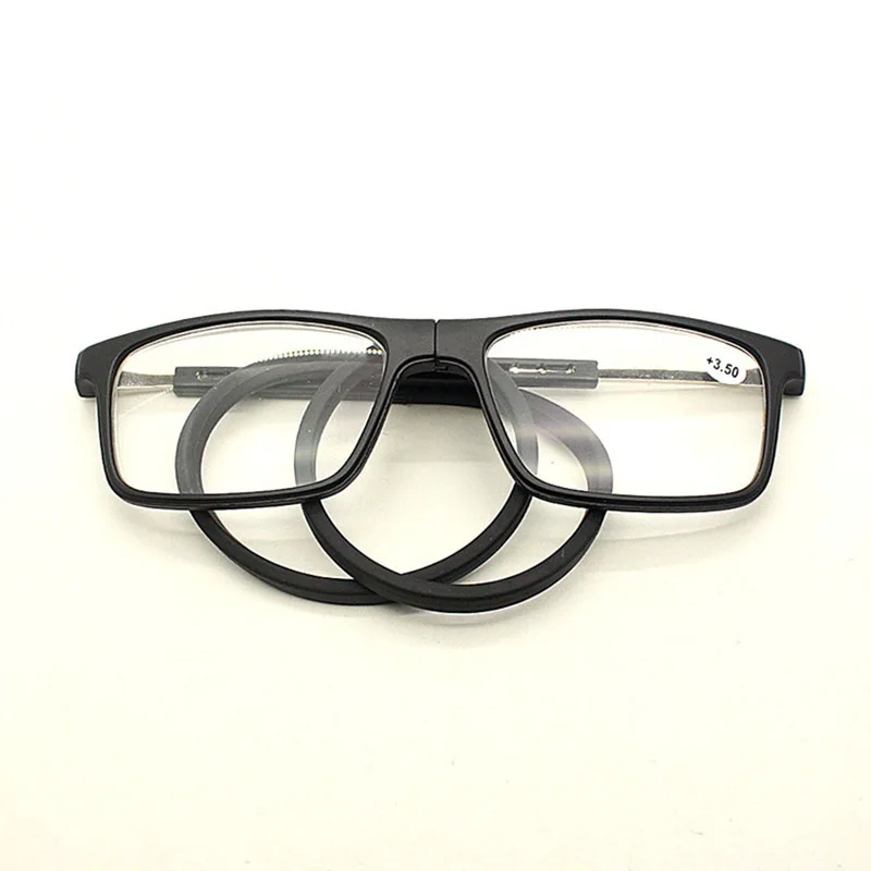 

New Deaign Magnetic Reading Glasses Men Women Hanging Neck Glasses For Read Adjustable Front Presbyopic Diopter +1.0 +1.5~ +3.5
