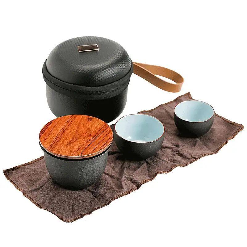 

Portable Teaware Set Chinese Kung Fu Tea Set Ceramic Teapot Teaset Gaiwan Tea Cups Of Tea Ceremony Tea Pot Traveller Teaware