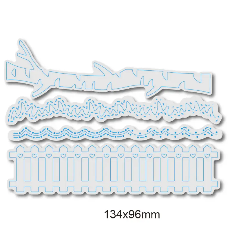 

Fence Cutting Dies for Scrapbooking DIY Album Paper Card Maker Template Decor Stencils Crafts Metal Diescut