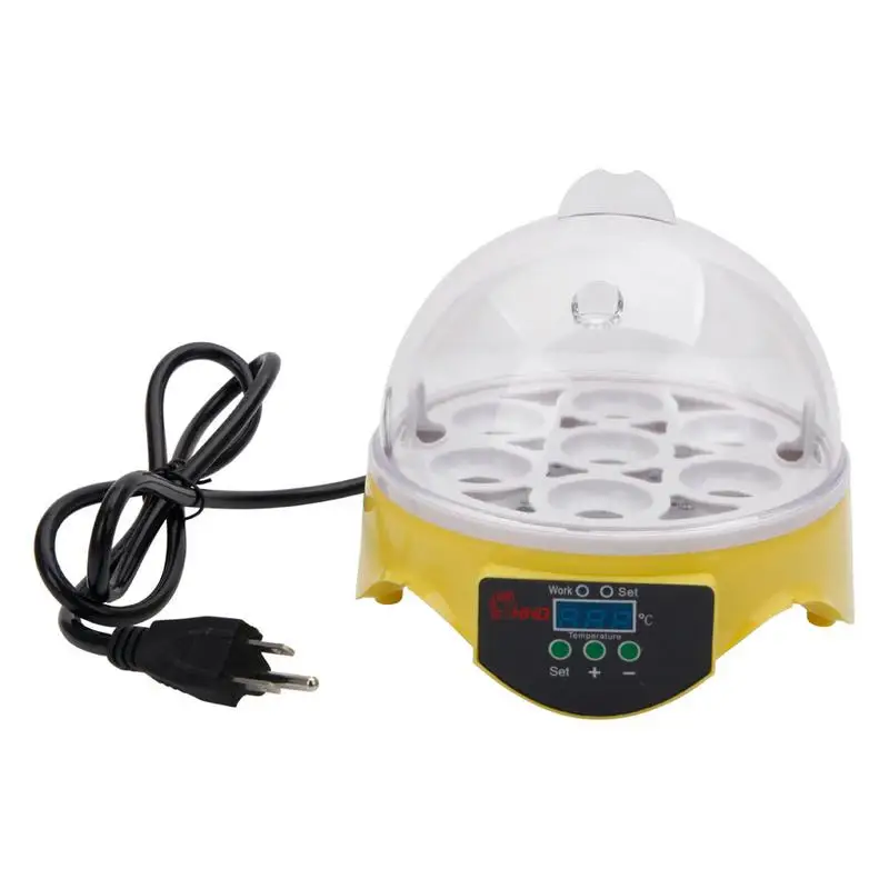 

Mini 7 Egg Automatic Incubator Poultry Incubator Brooder Digital Temperature Hatchery Egg Incubator Chicken Duck Bird