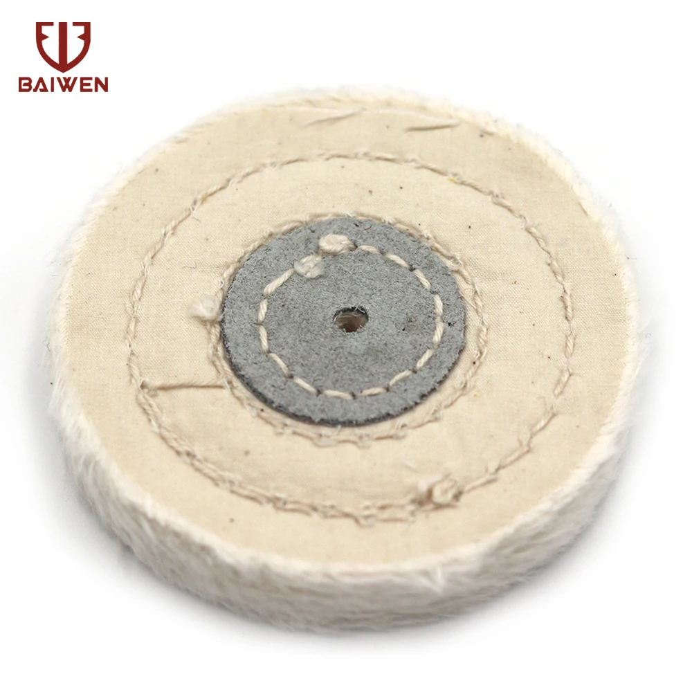 

3" 75mm White Cotton Cloth Buffing Wheel Jewelry Mirror Metal Grinding Polishing Wheel Disc Dremel Accessories