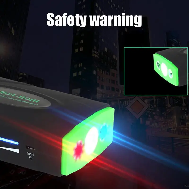 Car Jump Starter 12V Portable Power Pack Auto Battery Booster Usb Car Charger Auto Battery Booster Phone Charger Built-in LED Car Jump Starter 12V Portable Power Pack Auto Battery Booster Usb Car Charger Auto Battery Booster Phone Charger Built-in LED