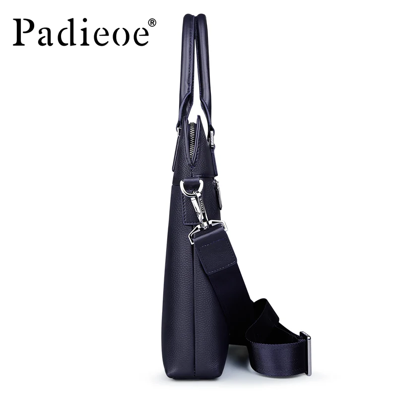 Padieoe men bag briefcase leather a4 bag messenger handbag purses jobs genuine leather