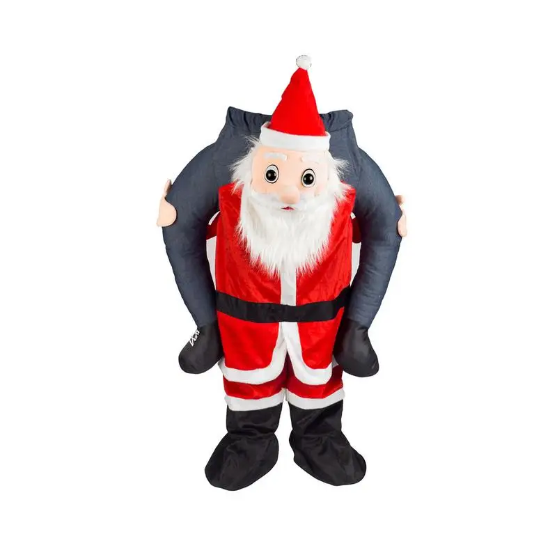 

Adult Carry Santa Claus Costume Father Fancy Christmas Ride Me Piggyback Adult Xmas Clause Clothes Props Christmas Supplies