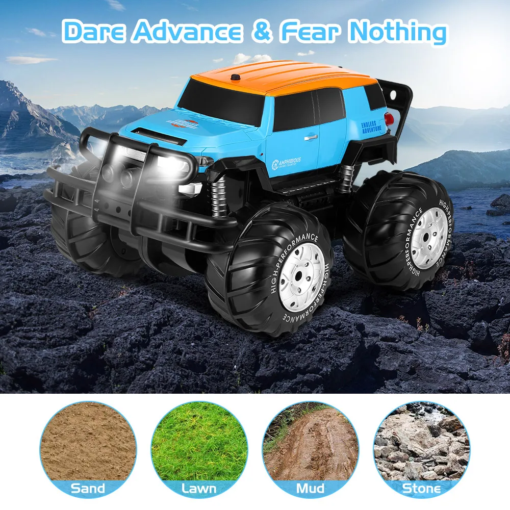 

High Speed RC Cars Amphibious Off-Road Vehicle Rechargeable Car Toy Remote Control Car