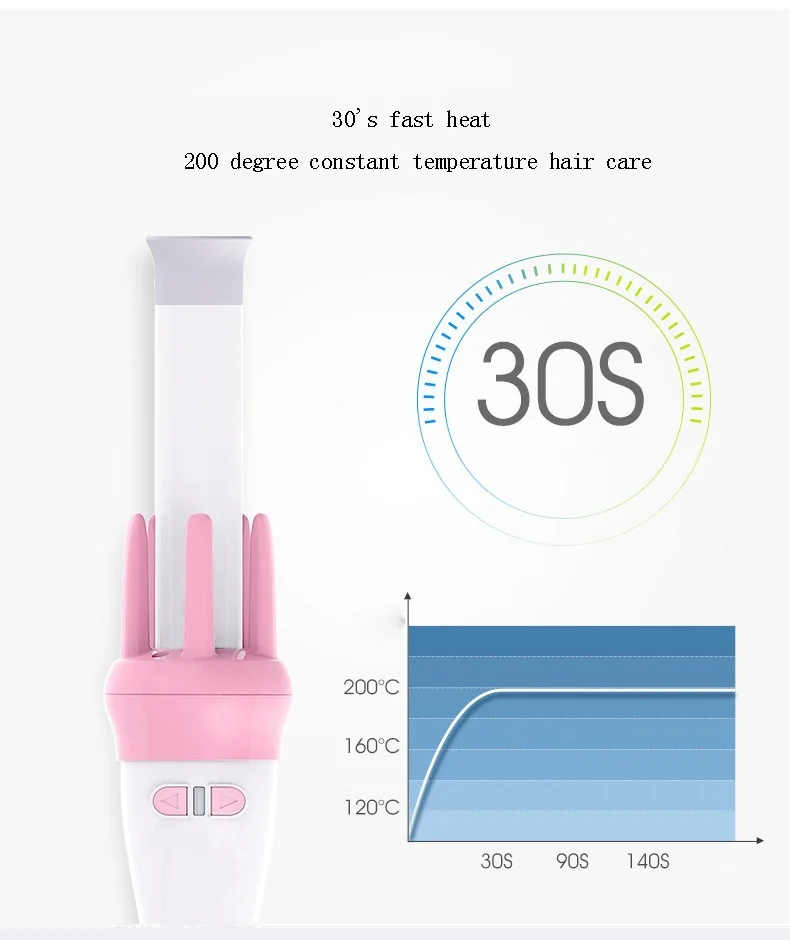 Автоматическая кудрявая палочка для завивки волос быстрая укладка в 5 мин керамическая нагревательная трубка питает волосы с растительным протеиновым покрытием
