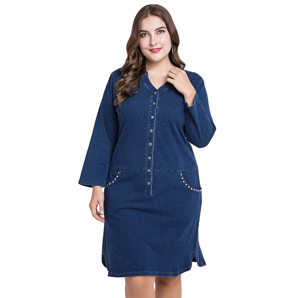 denim dress plus size