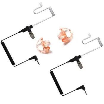 

3.5mm Police Listen Only Acoustic Tube Earpiece with One Pair Medium Earmolds for Speaker Mics