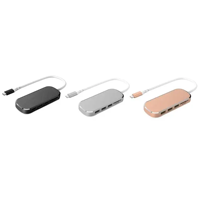 

6 in 1 USB C Hub Type C to USB 3.0 PD TF Card Reader Adapter for MacBook 2019 New Computer Peripherals USB Hubs Dropshipping