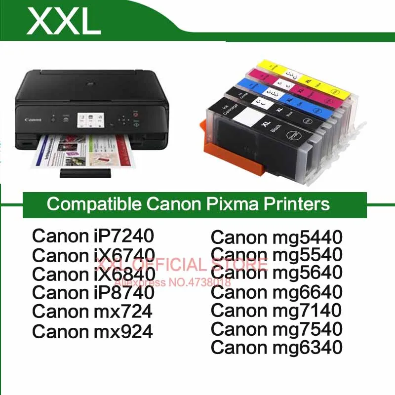 Чернильный картридж PIXMA 6C для Canon MG6340 MG7140 iP8740 MG7540 MG 6340 7140 7540 iP 8740 чернильные