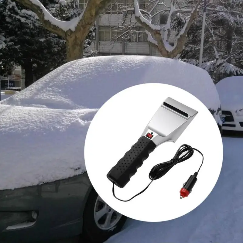 12V автомобиль с подогревом скребок для льда Электрический прикуриватель снег