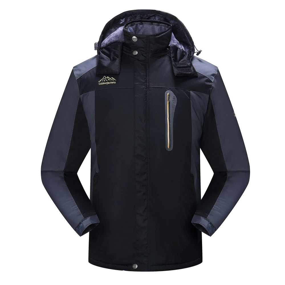 

Plus Size Ski Coat Winter Men Ski Jacket Outdoor Windproof Warm Keeping Hooded Jacket Male Waterproof Hoodies Men 2018 Ski Coat