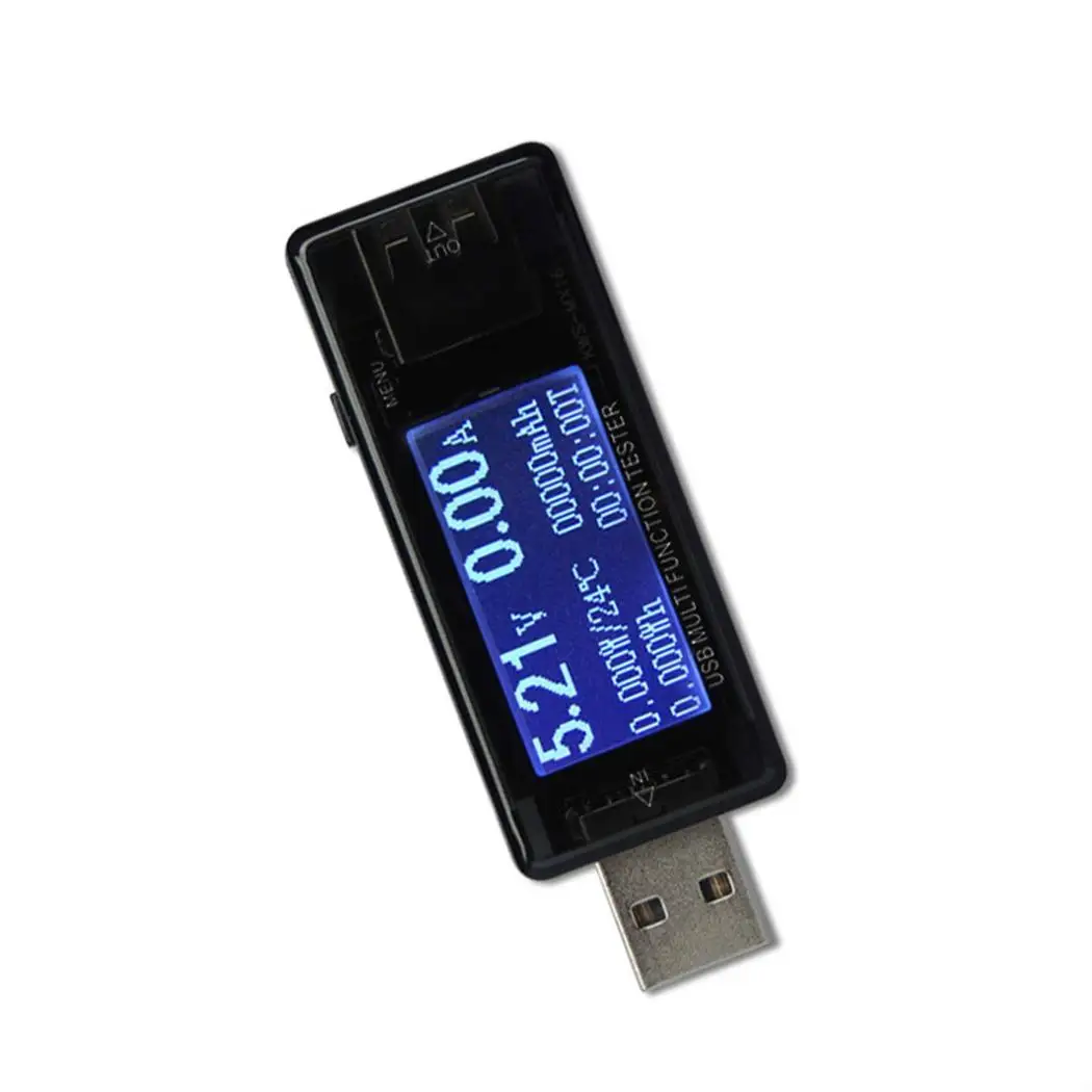 Цифровой USB тестер напряжения тока разрядка потока питания LCD перегрузки по току