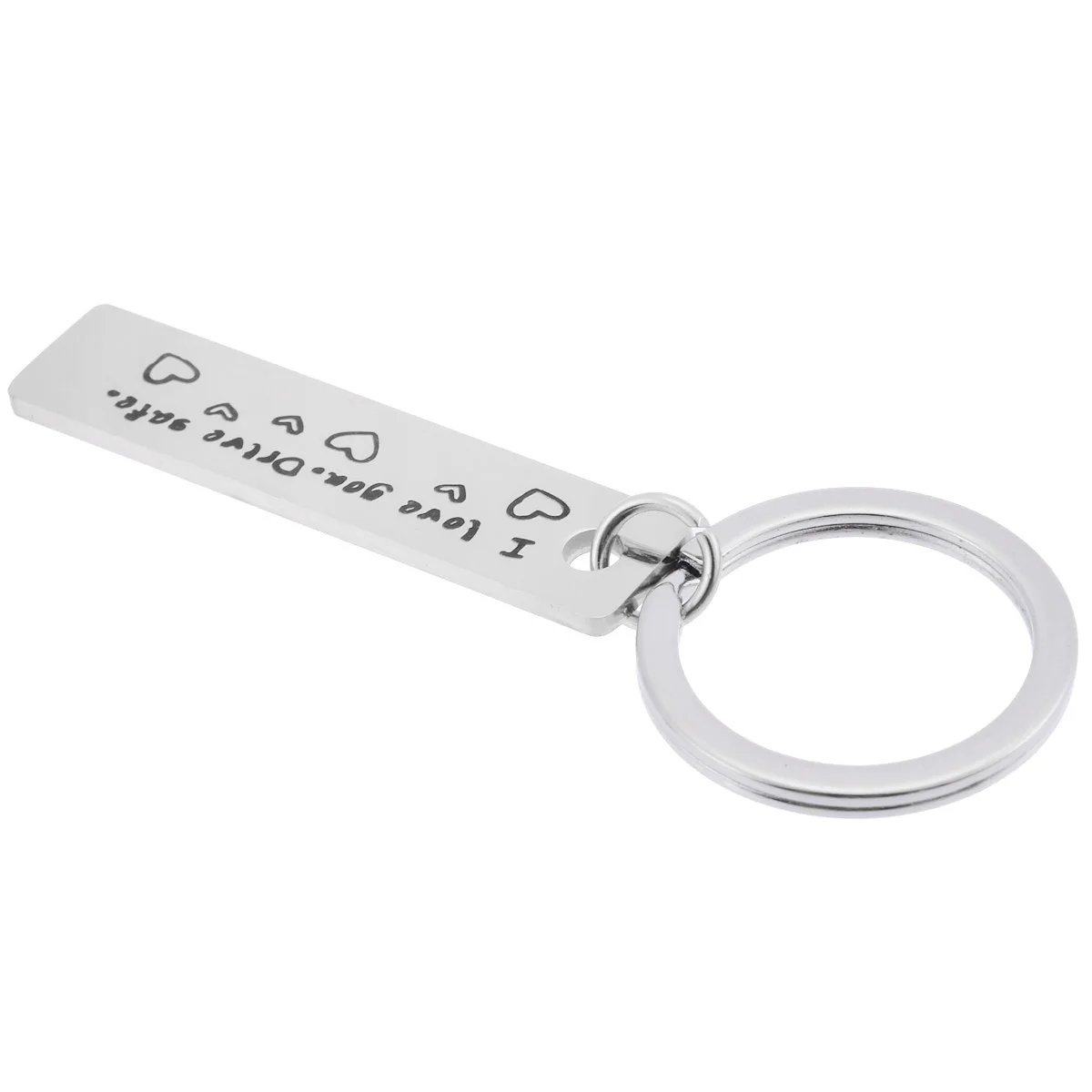 

1pc Titanium Steel New "Drive safe" Key Ring Keychain Fashion Keyring Gift For Men Women Jewelry Gift
