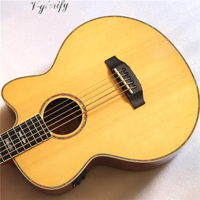 good quality 5 string acoustic bass guitar with eqin Guitar from