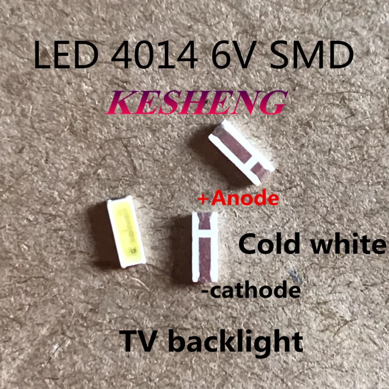 500 шт./4014 4020 чип 2 SMD светодиодные бусины Холодный белый 1 Вт 6 в ма для подсветки