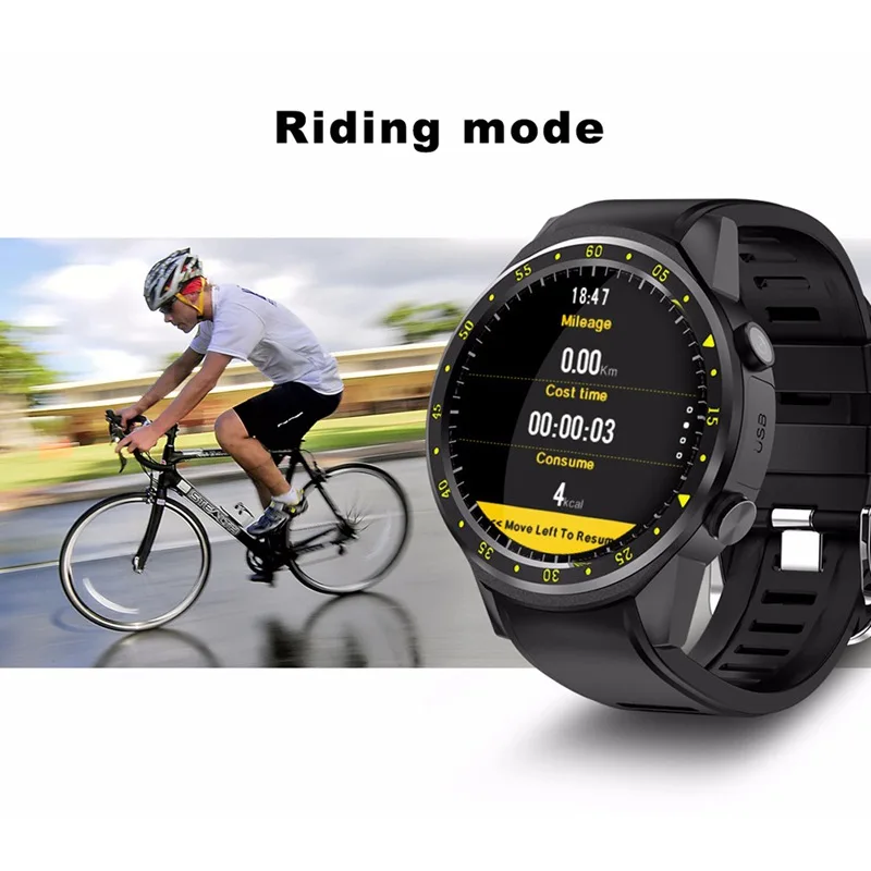 TenFifteen F1 Sports Smart watch GPS Smart Watch Phone 1.3 inch MTK2503 Dual Bluetooth Beidou Camera Heart Rate / Sleep Monito