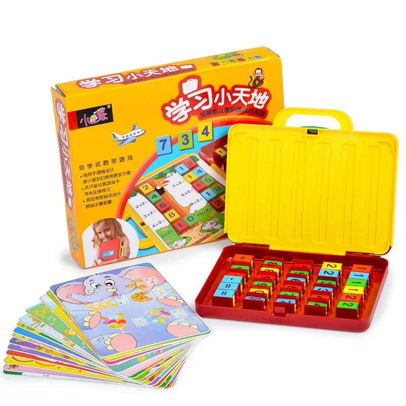 

Montessori Creative Arithmetic Teaching Aids Box Toys For Children With 15pcs Cards Early Educational Learning Brain Training