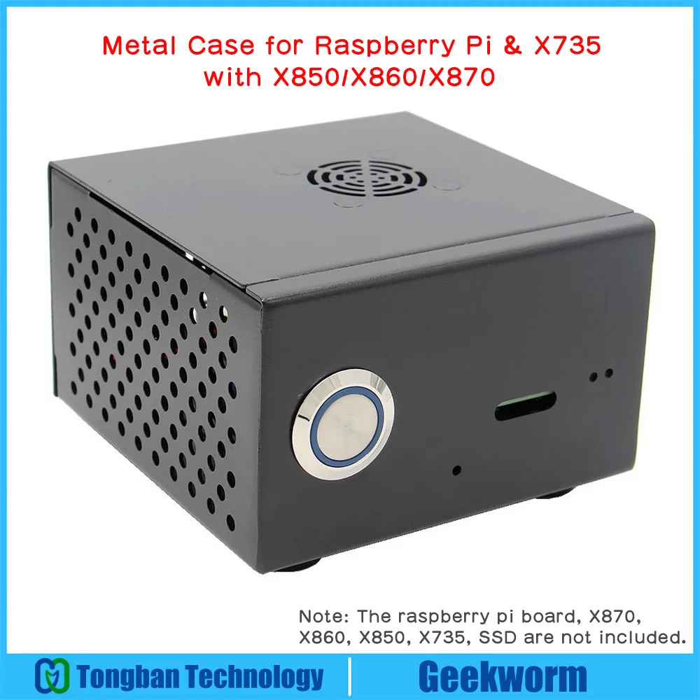 Raspberry Pi 3 Model B + Plus mSata/M.2 NGFF/NVME металлический чехол/корпус охлаждающий вентилятор