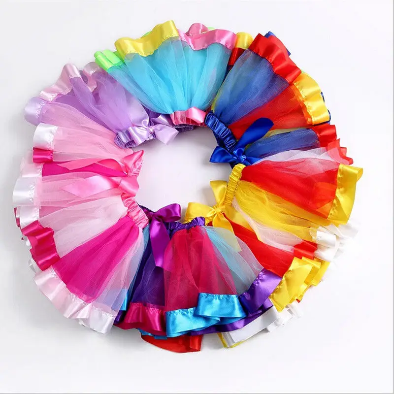 Mother and Daughter Summer Rainbow Tutu Skirt Party Dress Matching Outfits