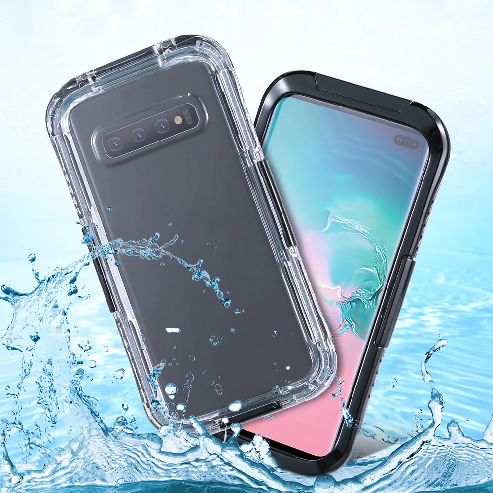 Kissase IP68 водонепроницаемый чехол для samsung S10 Plus Note 8 9 прочный армированный телефона