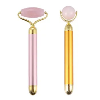 

Beauty Bar Jade Stone Facial Roller Face Vibration Skincare Massager Device