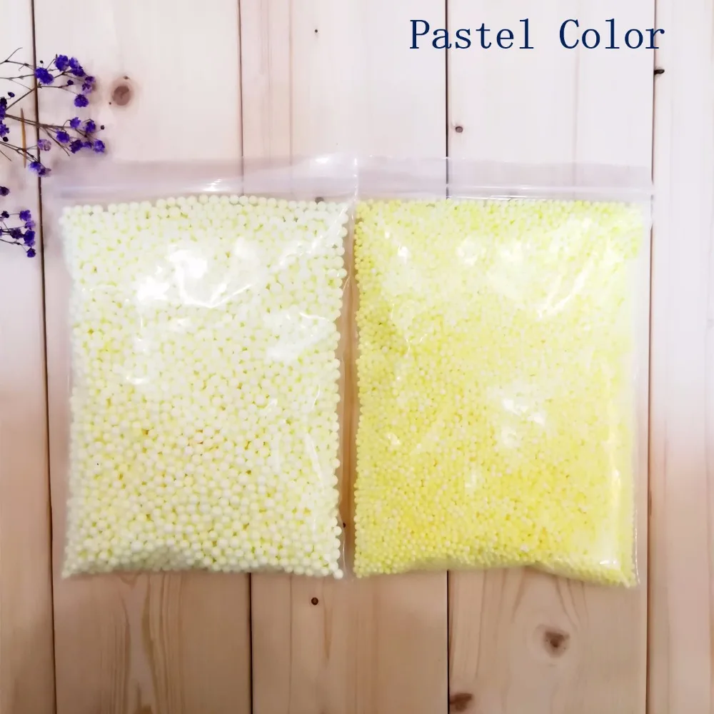 10g Pastel 2-3.5mm White Foam Beads for Slime Individual Bags